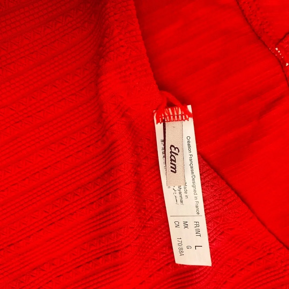 ETAM x Zagara Textured One-Piece Swimsuit in Red Size L -NWOT - Picture 7 of 7